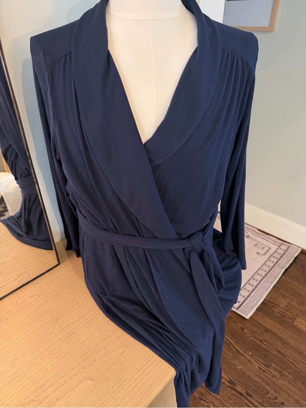 Soma super soft Navy Blue Wrap Robe L/XL